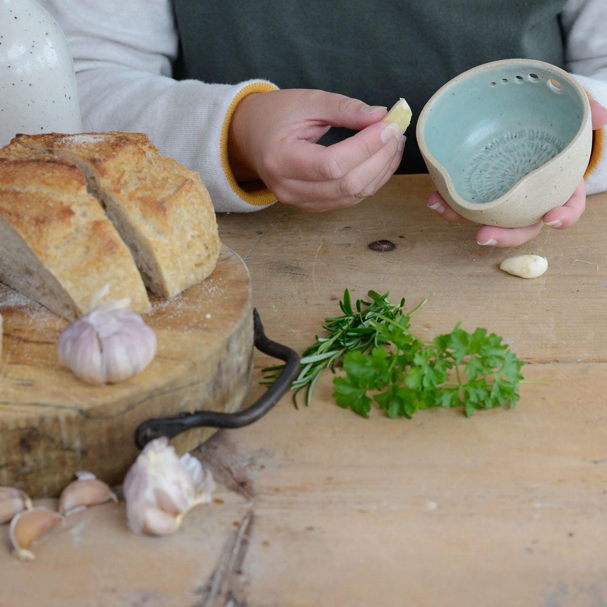 Herb Shredder Bowl Stone Series By Habulous Ceramics