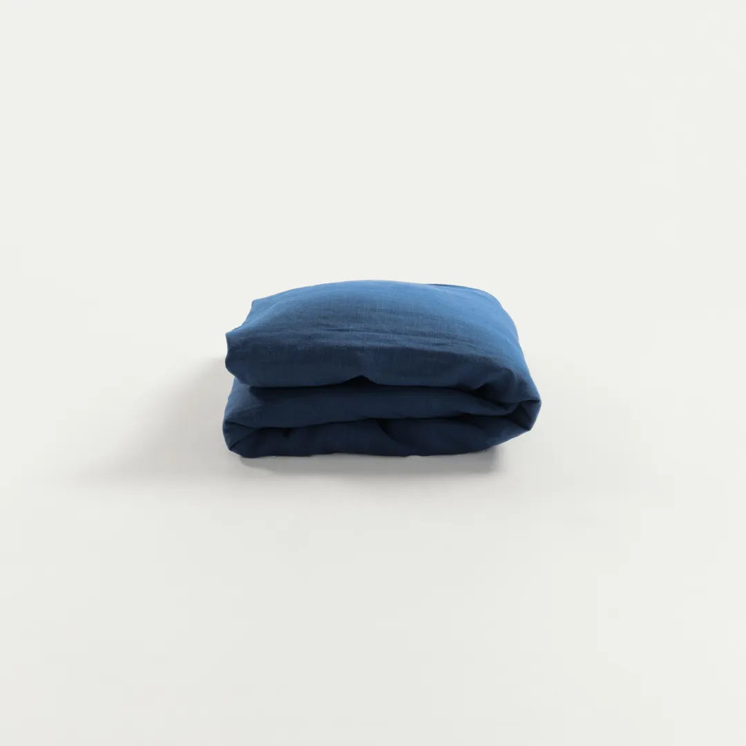 Indigo Linen Duvet Cover