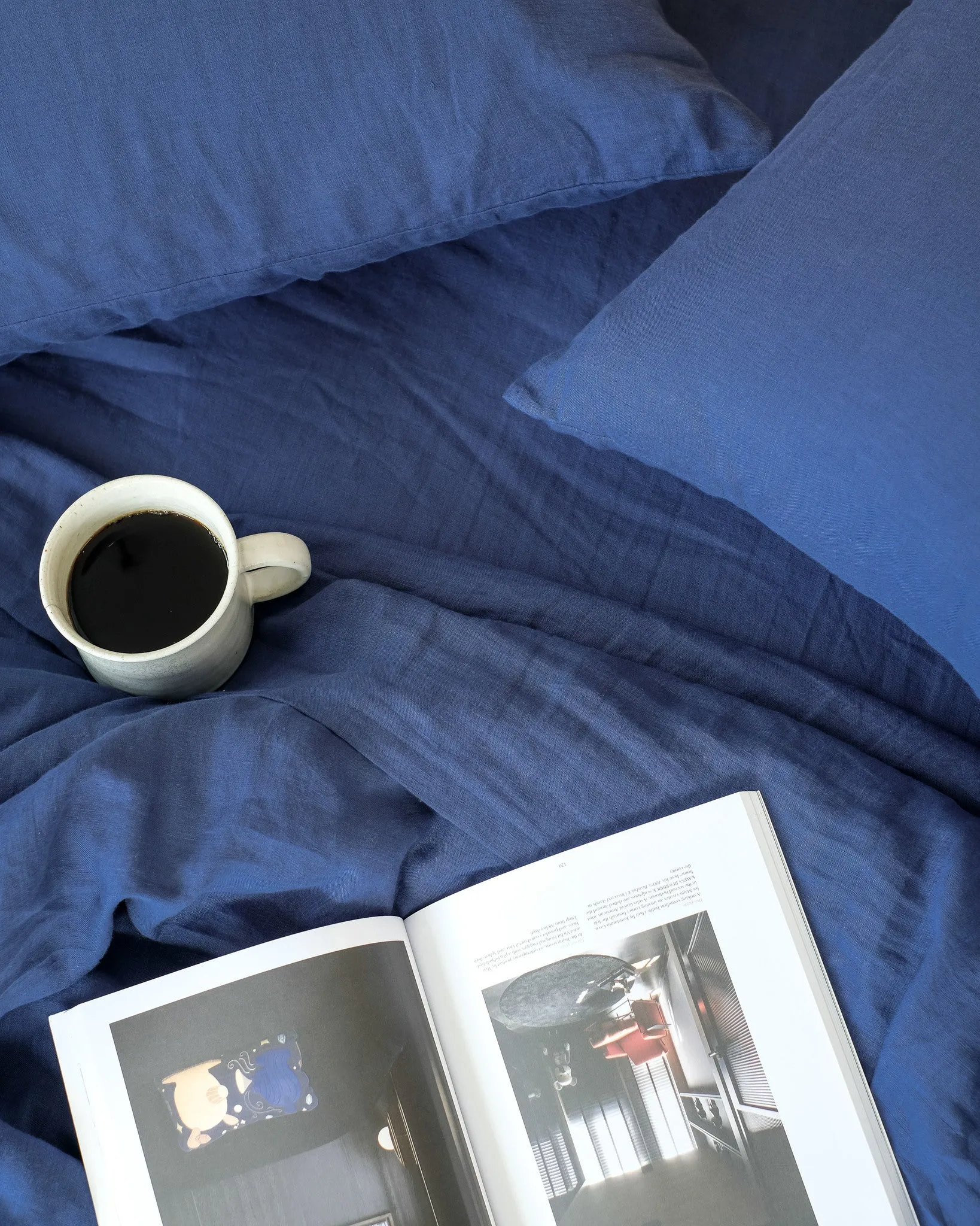 Indigo Linen Duvet Cover