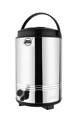 JSI Stainless Steel Hot Water/Tea Water Jug 10 Liter I Pu Insulated Thermosteel I HOT AND COLD Up To 5-6 Hours I Water Dispenser For Office Kitchen