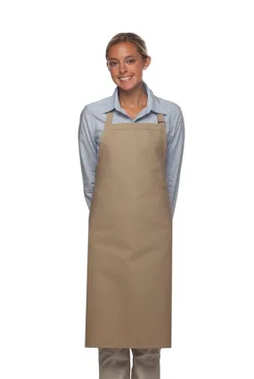 Khaki Deluxe Butcher Adjustable Apron (No Pockets)