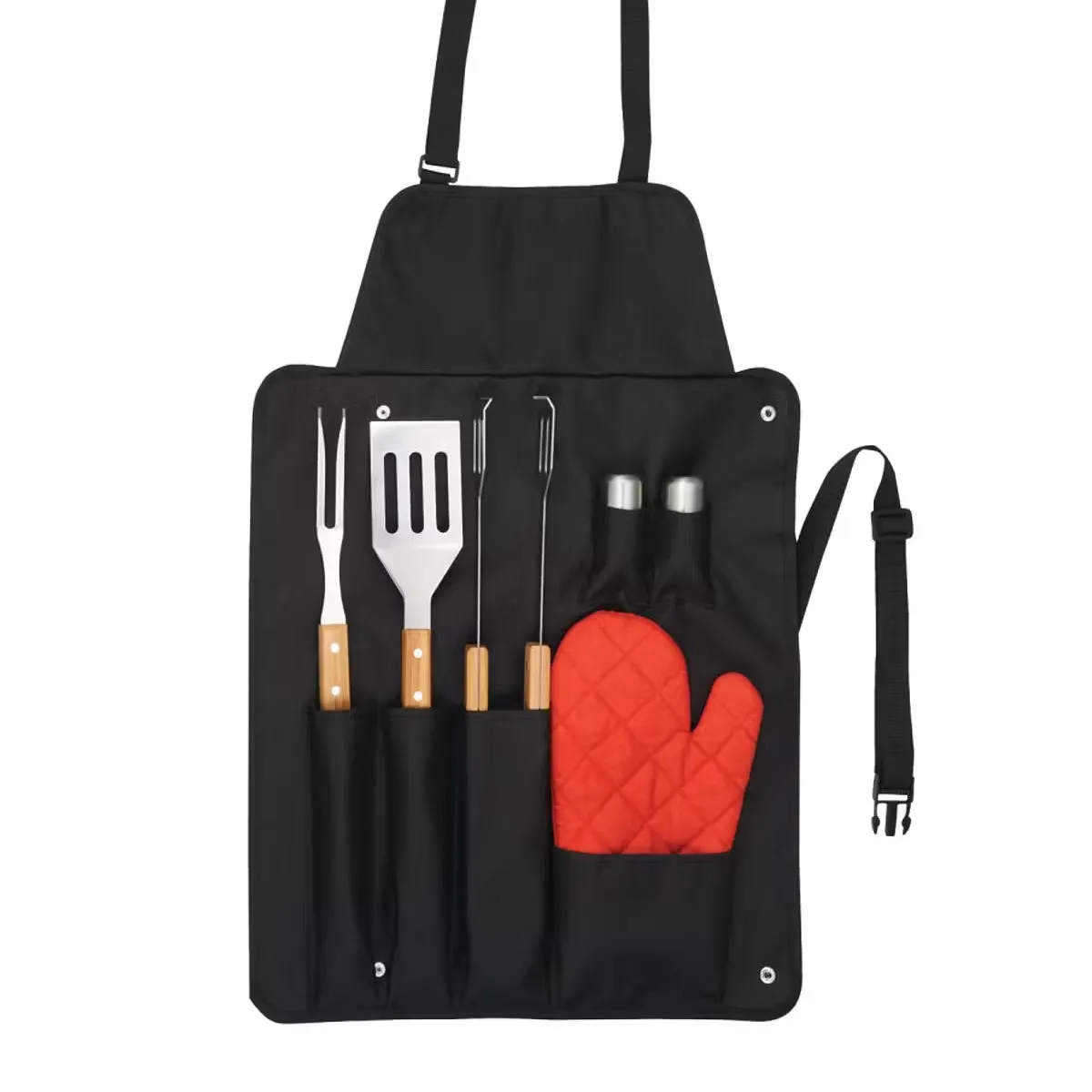 KLV-427 | BBQ Now Apron and 7 Piece BBQ set