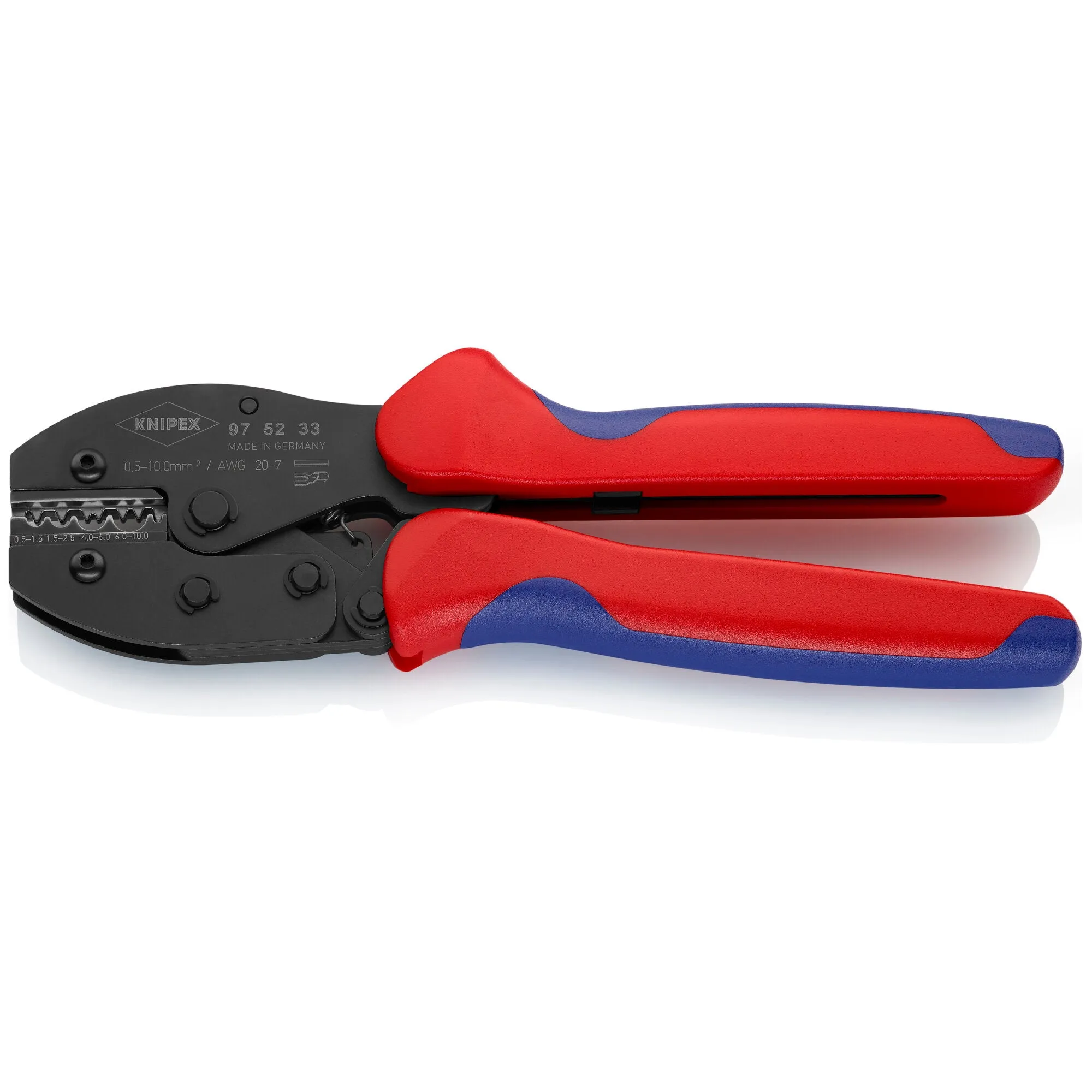 Knipex 97 52 33 8 1/2" Crimping Pliers For Non-insulated Crimp Terminals, Tube and Compression Cable Lugs