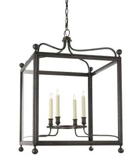 Large Greggory Hanging Lantern, Bronze