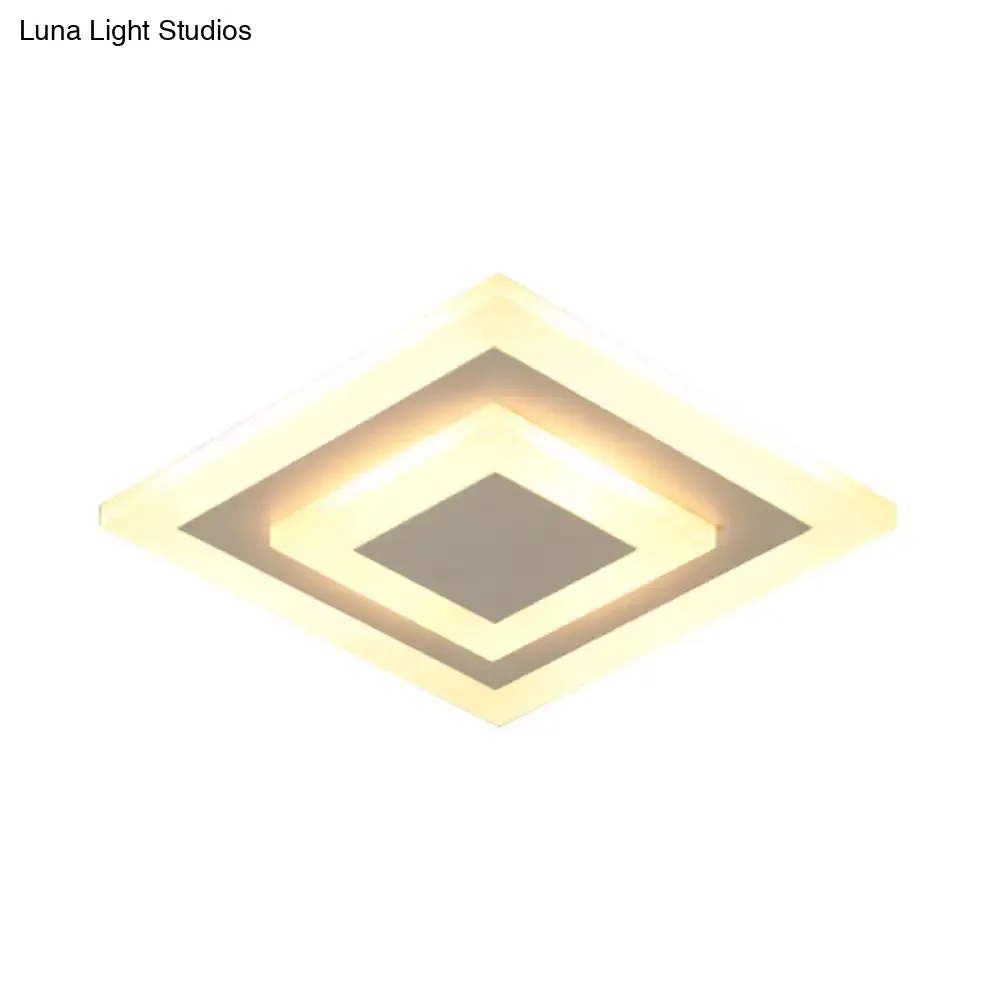 LED Corridor Ceiling Lamp - Modern Flushmount Lighting in White/Coffee with Warm/White/Natural Light Options