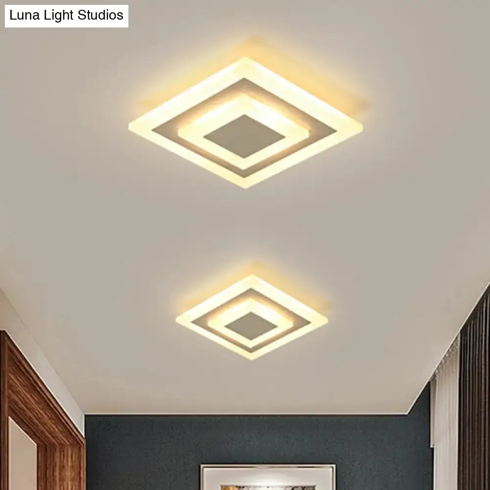 LED Corridor Ceiling Lamp - Modern Flushmount Lighting in White/Coffee with Warm/White/Natural Light Options