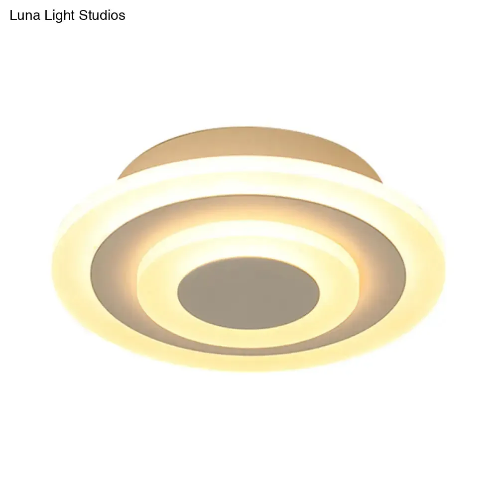 LED Corridor Ceiling Lamp - Modern Flushmount Lighting in White/Coffee with Warm/White/Natural Light Options