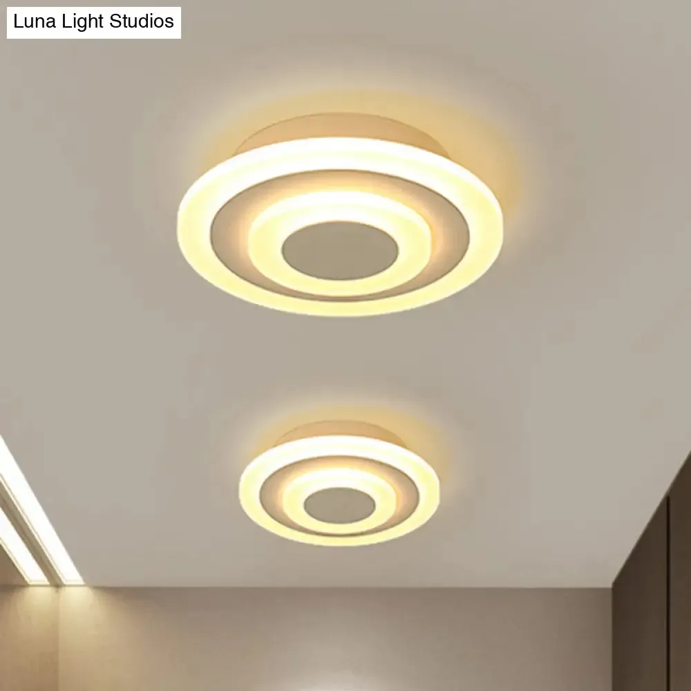 LED Corridor Ceiling Lamp - Modern Flushmount Lighting in White/Coffee with Warm/White/Natural Light Options