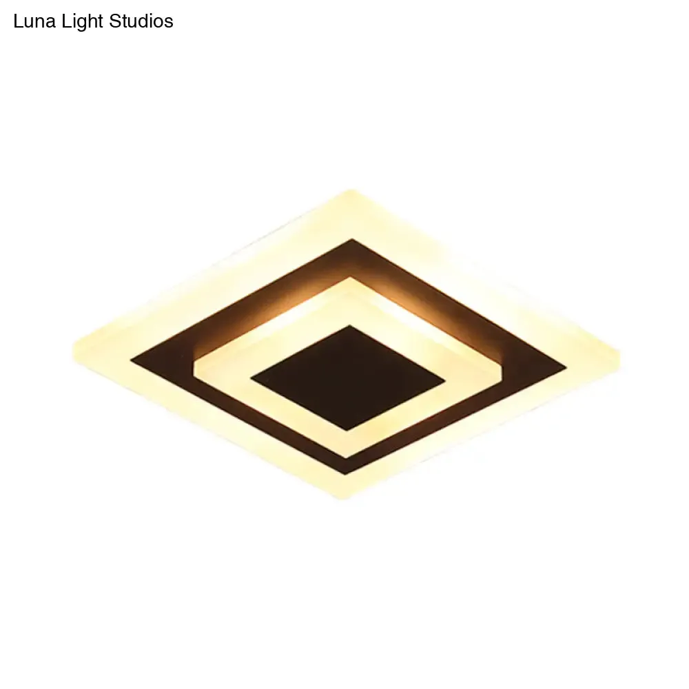 LED Corridor Ceiling Lamp - Modern Flushmount Lighting in White/Coffee with Warm/White/Natural Light Options