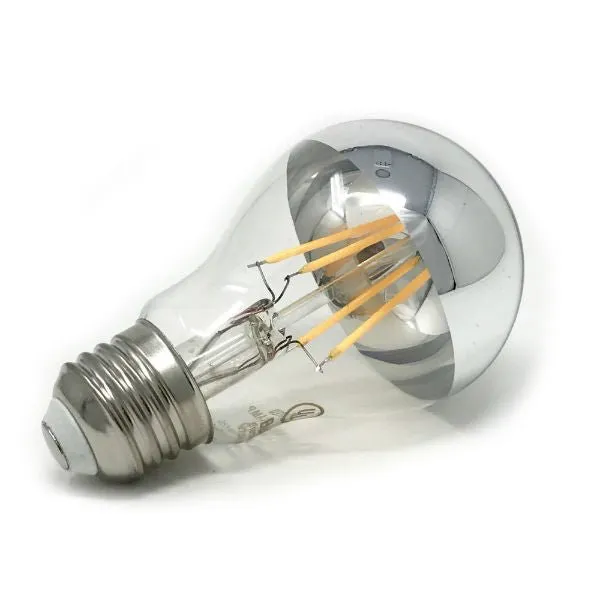 LED Silver Bowl Clear Light Bulb - A19 - 4 Watt