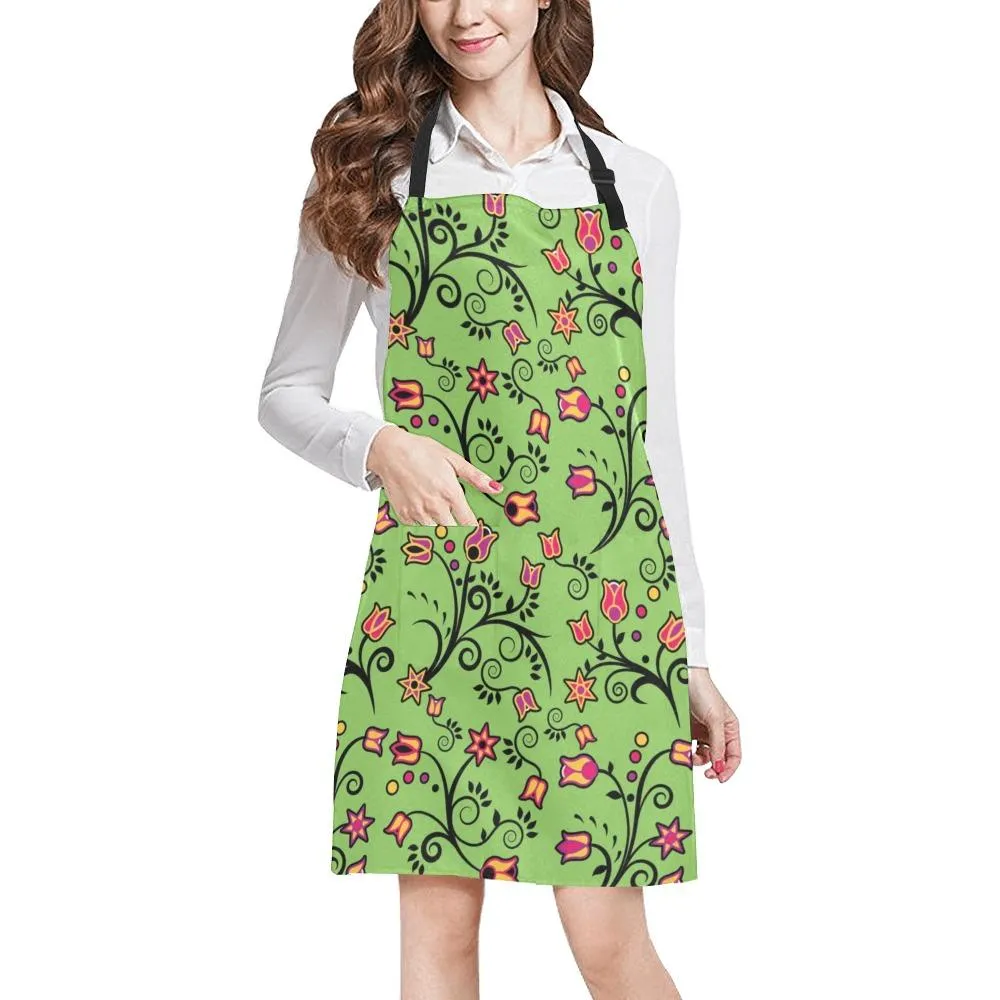 LightGreen Yellow Star Apron