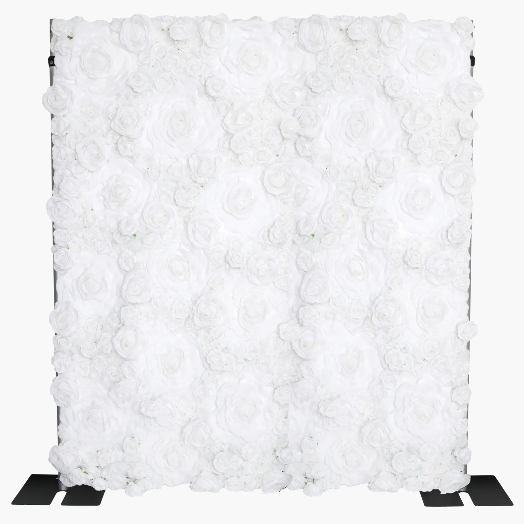 Luxe Roll Up Flower Wall Backdrop 8ft x 4ft - White