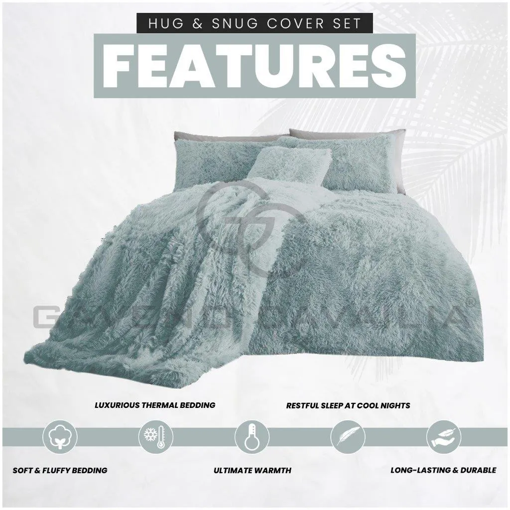 Luxury Hug & Snug Duvet Cover Set Duck Egg