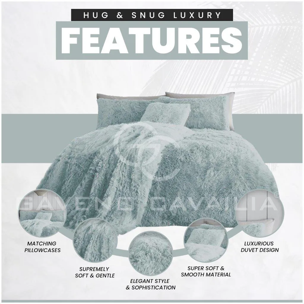 Luxury Hug & Snug Duvet Cover Set Duck Egg