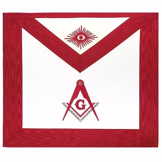 Masonic Blue Lodge Master Mason Apron Red