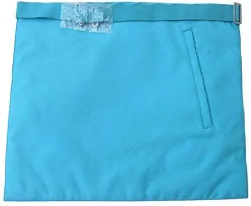 Master Mason French Rite / Modern Rite Square Compass Lambskin Apron - Sky Blue