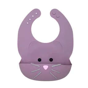 melii Silicone Cat Bib for Mess Free Mealtimes | Waterproof, Adjustable, and BPA-Free | Cute and Playful Design for Toddlers and Kids