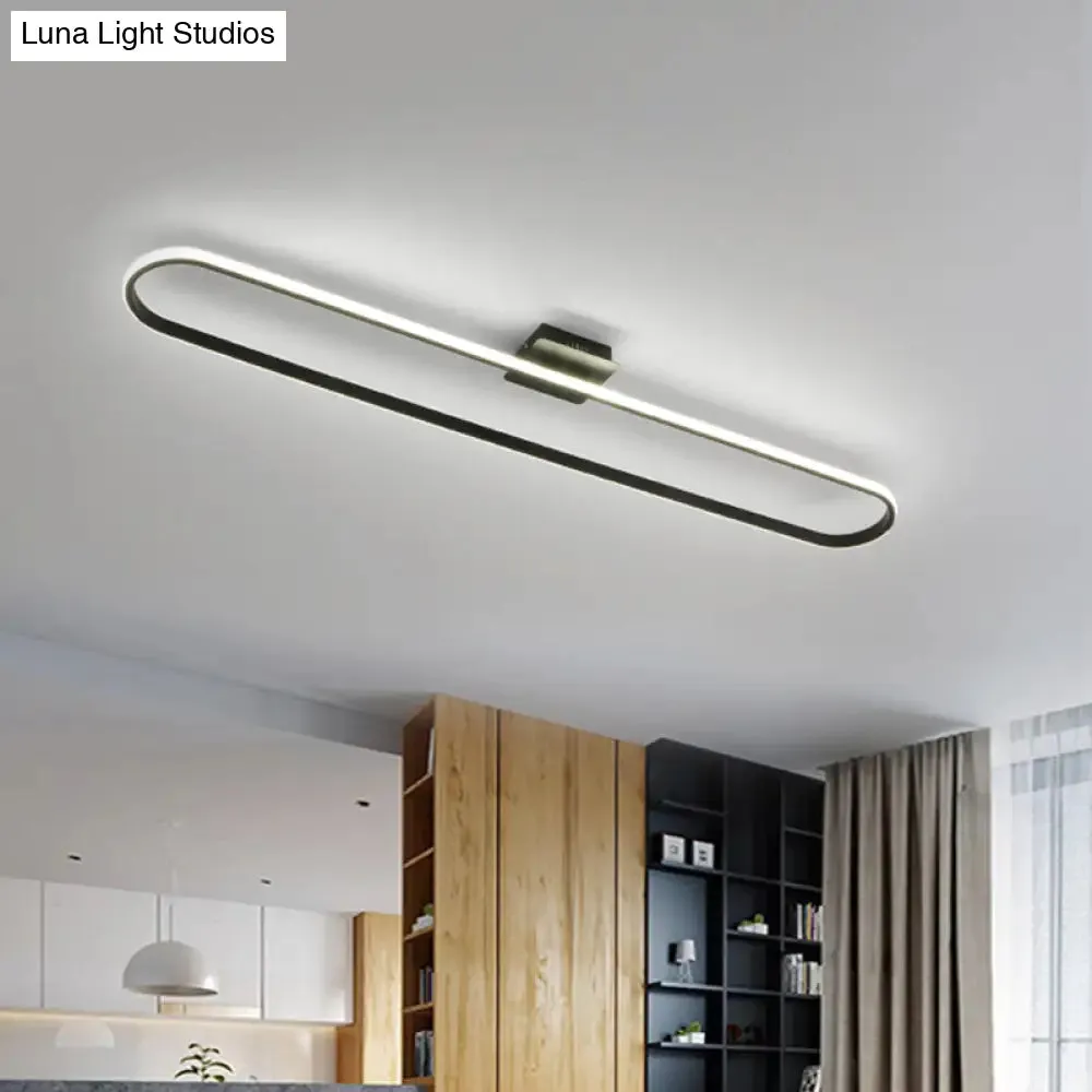 Minimalist Acrylic LED Flush Ceiling Light with Warm/White/Natural Glow for Doorway