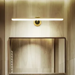 Modern Linear LED Bathroom Vanity Light Fixture in Black/Gold - Minimalist Wall Lighting