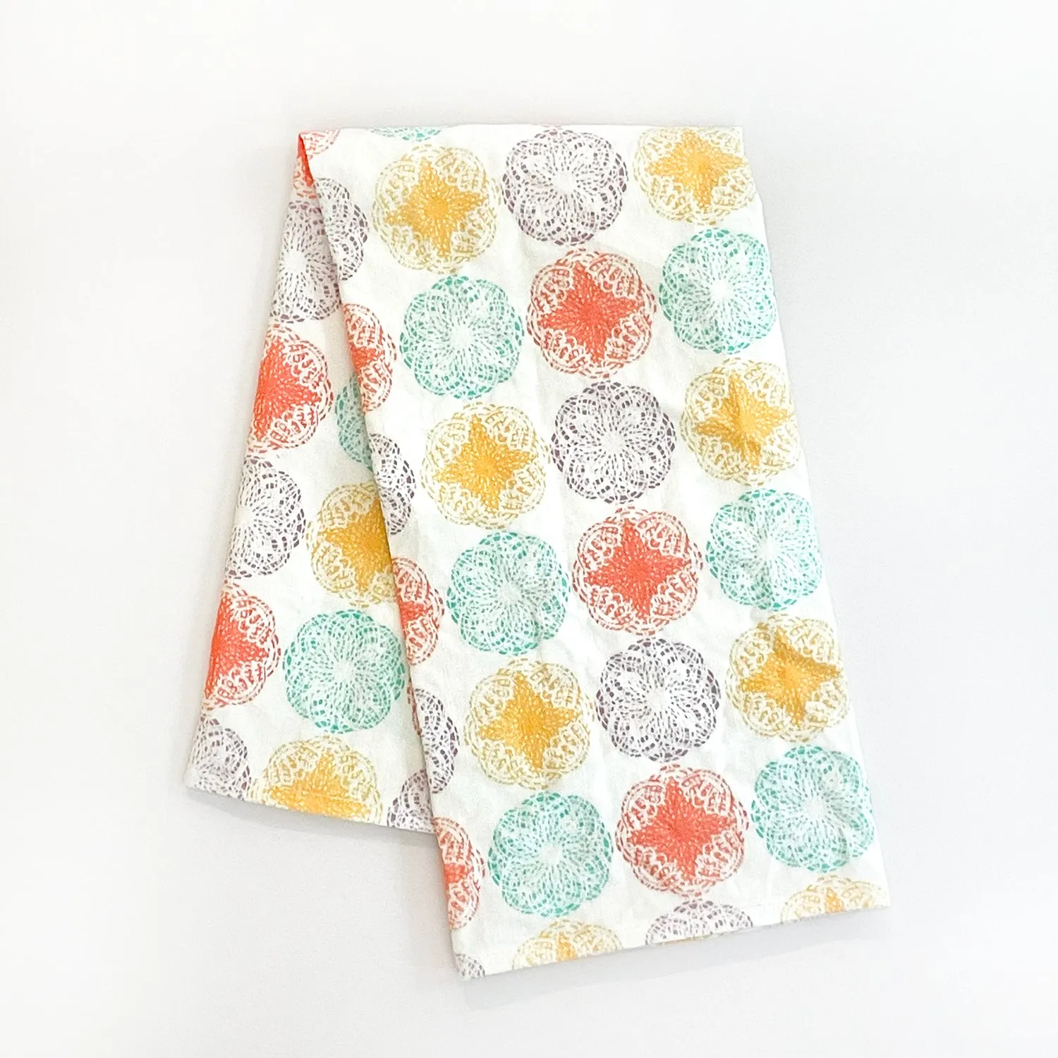 Modern Mandala Tea Towel - Linen/Cotton