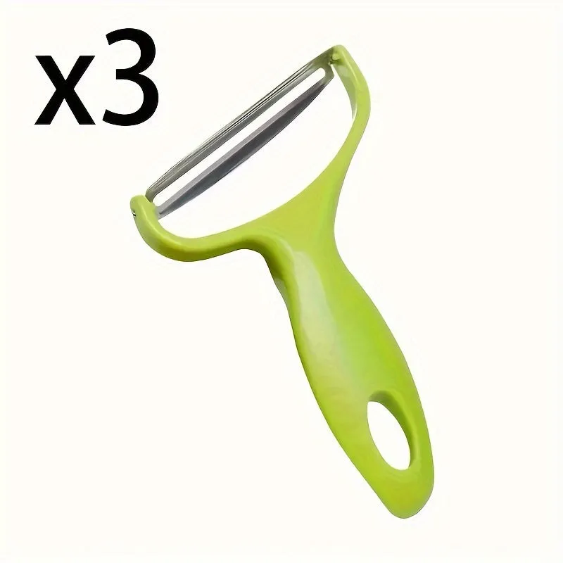 Multi-Functional Vegetable Slicer, Shredder & Peeler - Metal & Plastic Salad Cutter for Cabbage, Lettuce, Carrots