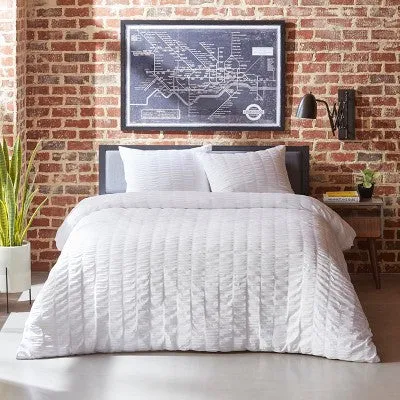 New - Full/Queen Orleans Duvet Cover Set White - City Scene