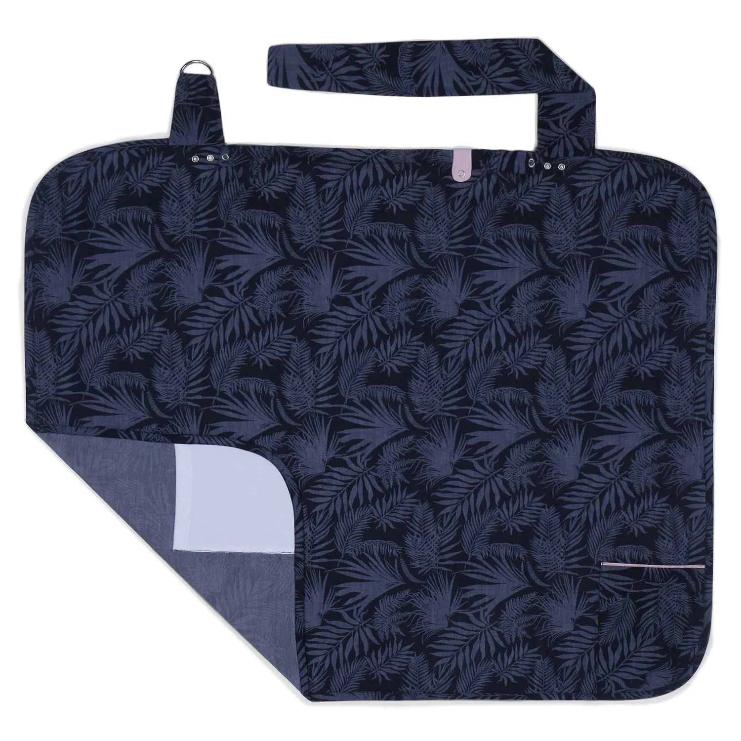 Nursing Apron - Denim Palm Navy