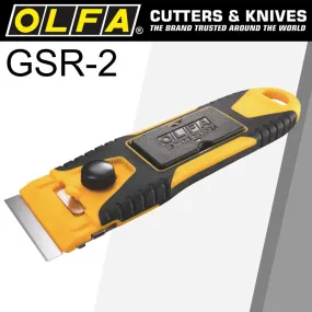 OLFA OLFA COMPACT SLIM GLASS SCRAPER S/STEEL BLADE 40MMX18MM INC 6 BLADES OLF GSR-2