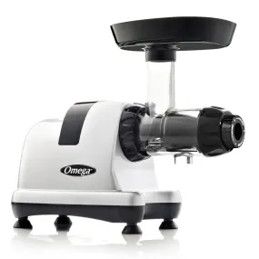 Omega - J8006HDS, Omega Ultimate Juicer and Nutrition System, Low-Speed Horizontal Juicer, in Silver