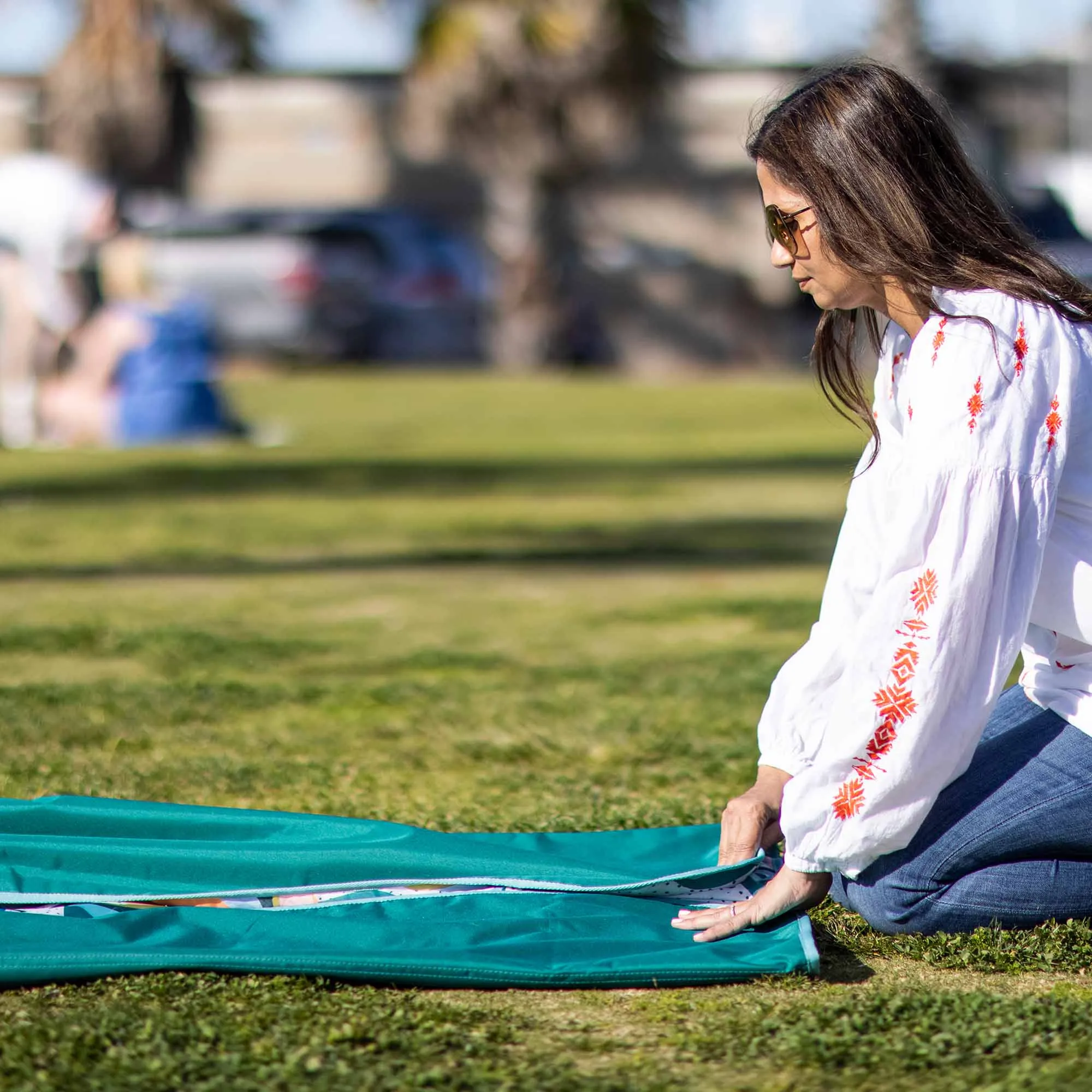 Outdoor Blanket with Shoulder Strap, Camping Essentials