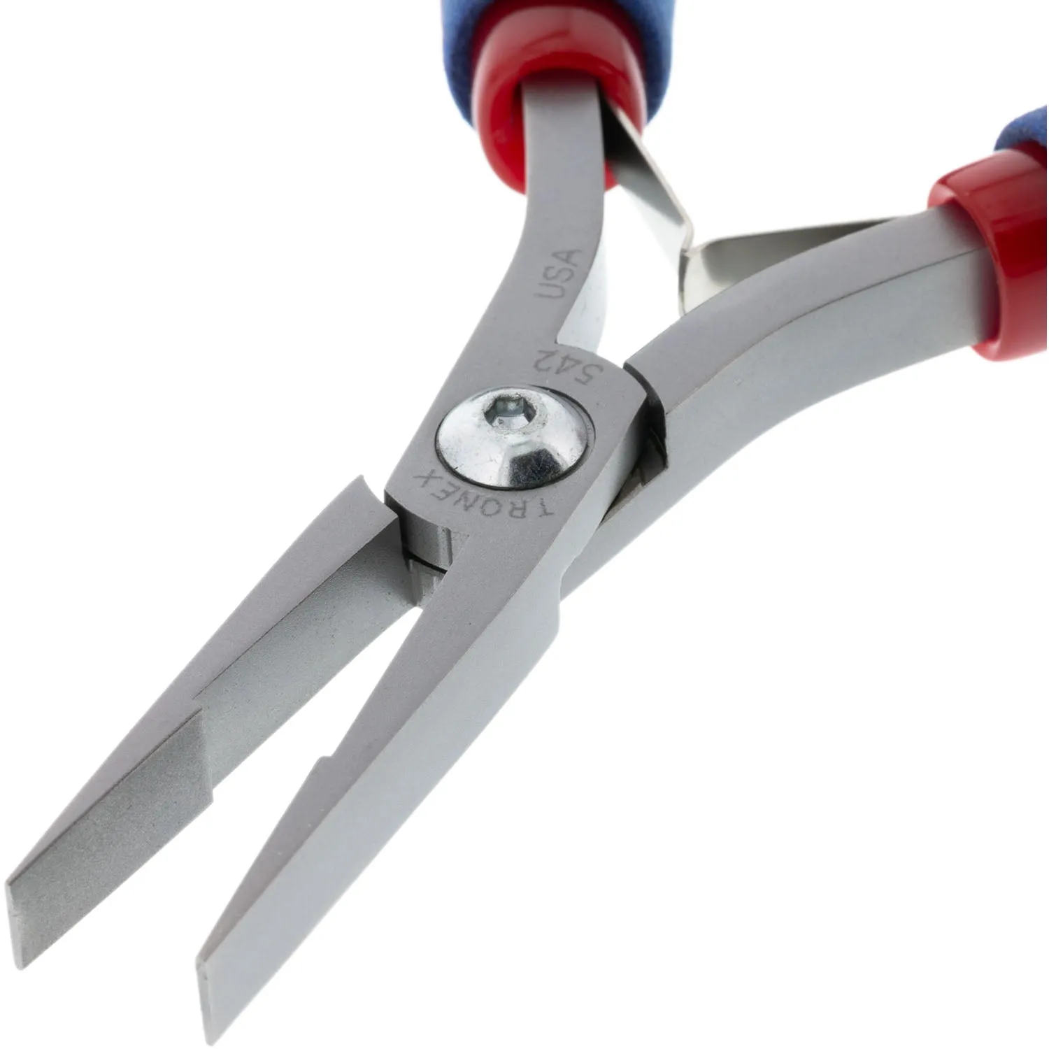 P542/P742 • Flat Nose Pliers - Long Nose, Wide Tip, Stepped