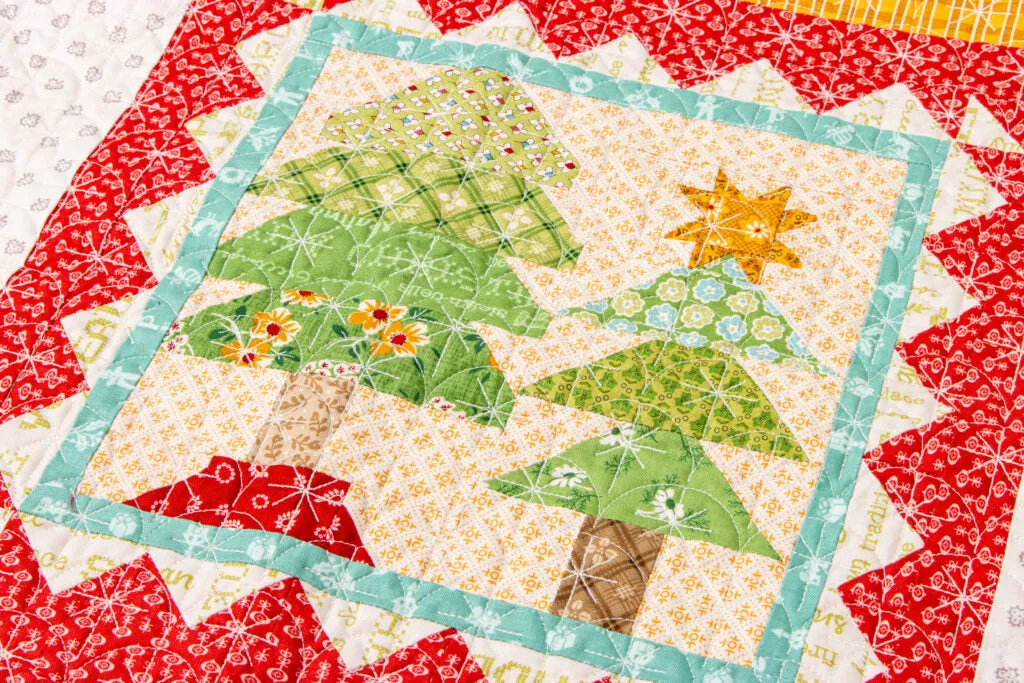 PATTERN, Christmas Trees Stocking Quilt Seeds ~  No. 1 Block by Lori Holt