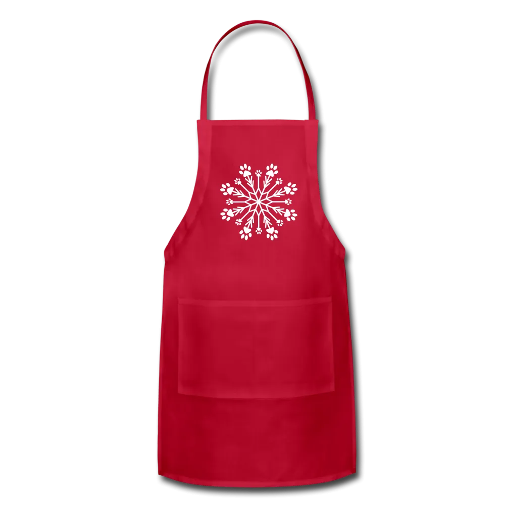 Paw Snowflake Adjustable Apron