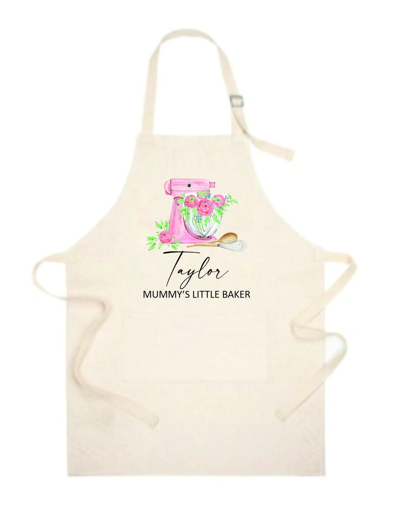 Personalised Kids Apron - Floral Cake Maker