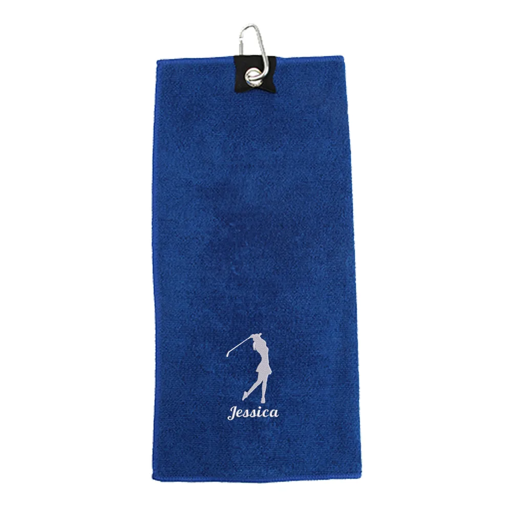 Personalised Tri Fold Golf Towel (Women's Design)