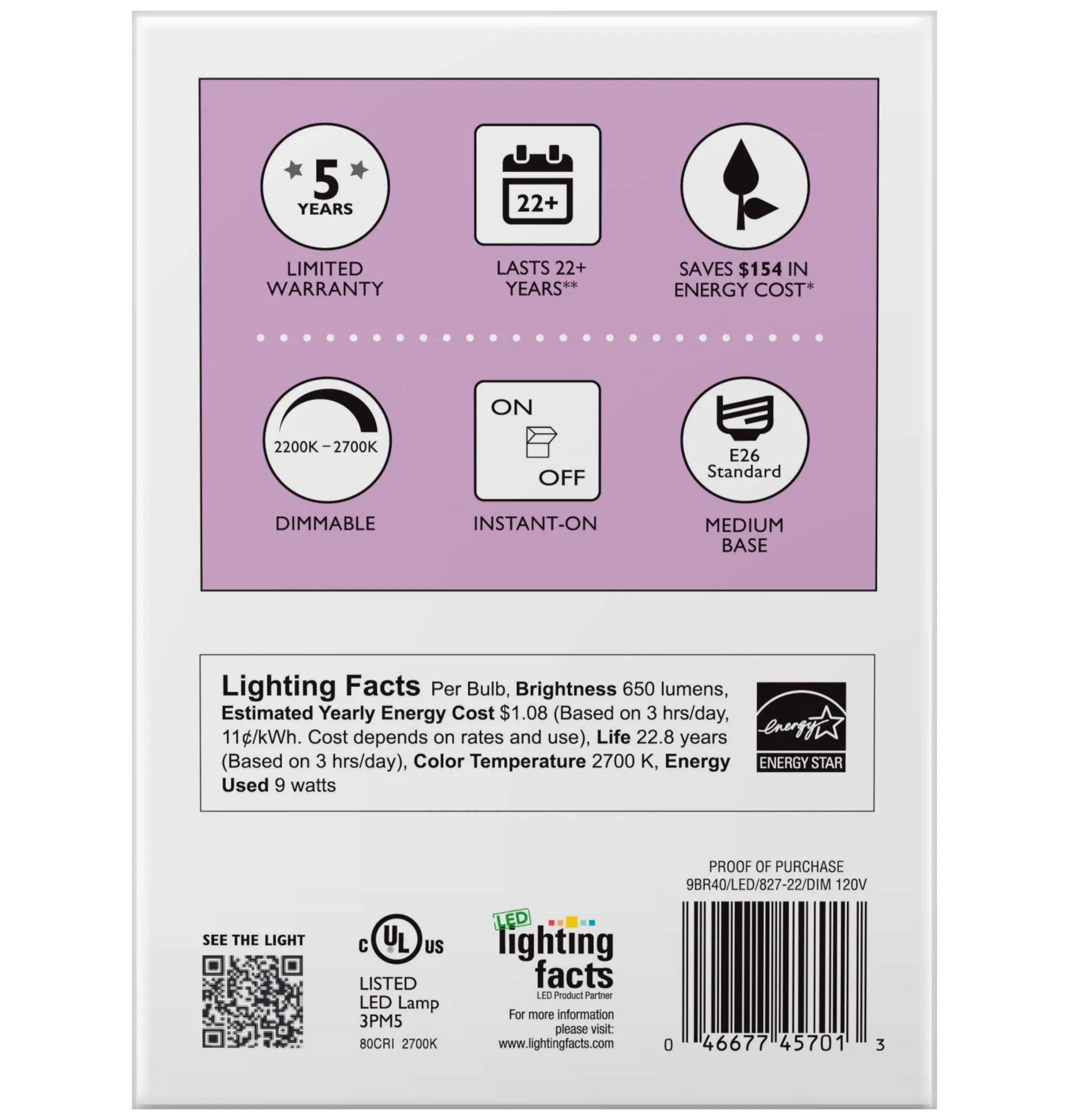 Philips LED Philips 457010 9w BR40 LED Dimmable Flood Soft White Bulb-65w equiv, Pack