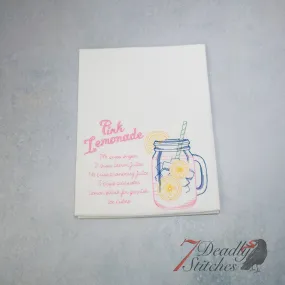 Pink Lemonade Recipe Flour Sack Towel