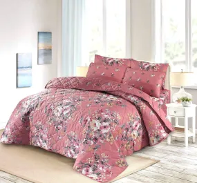 Pink Ocean -6pc Summer Comforter set. ( Light Filling)