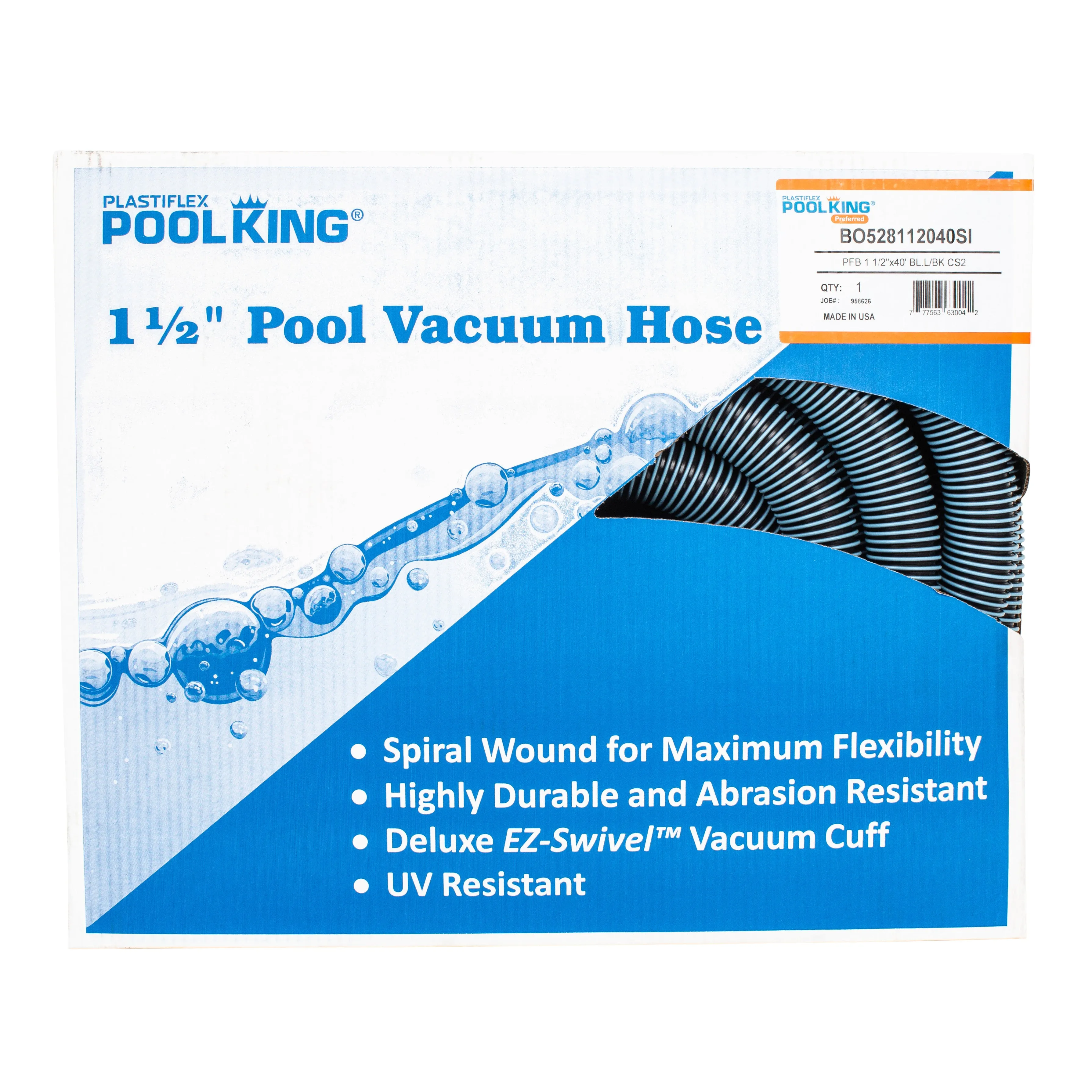 Plastiflex Pool King Vacuum Hose - 1 1/2 in