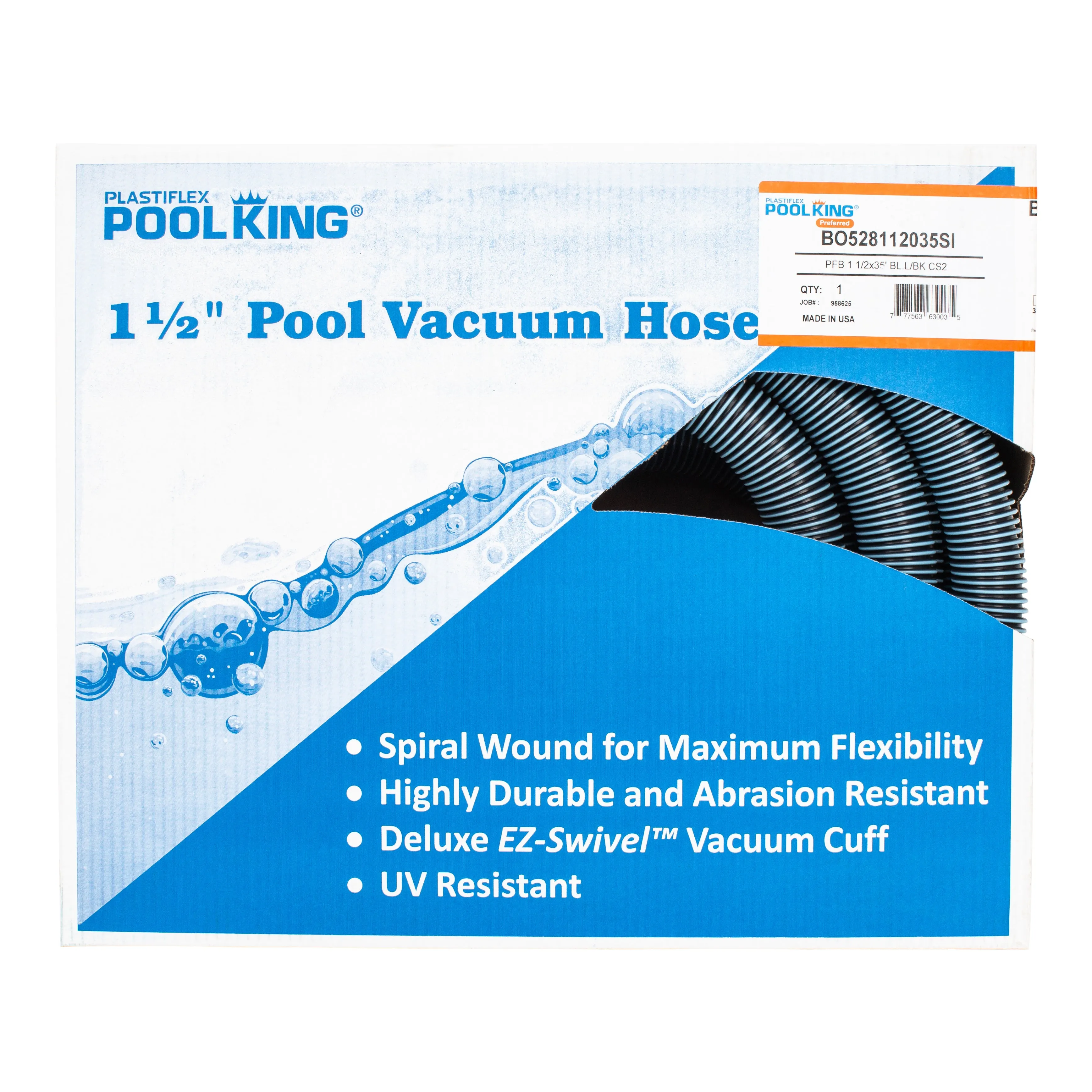 Plastiflex Pool King Vacuum Hose - 1 1/2 in