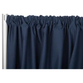 Poly Premier Fire Retardant (FR) 10ft H x 60" W drape/backdrop - Navy Blue