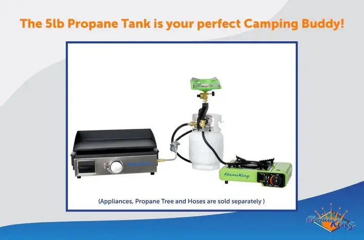 Portable 5lb Propane Tank LP Cylinder with OPD & Gauge