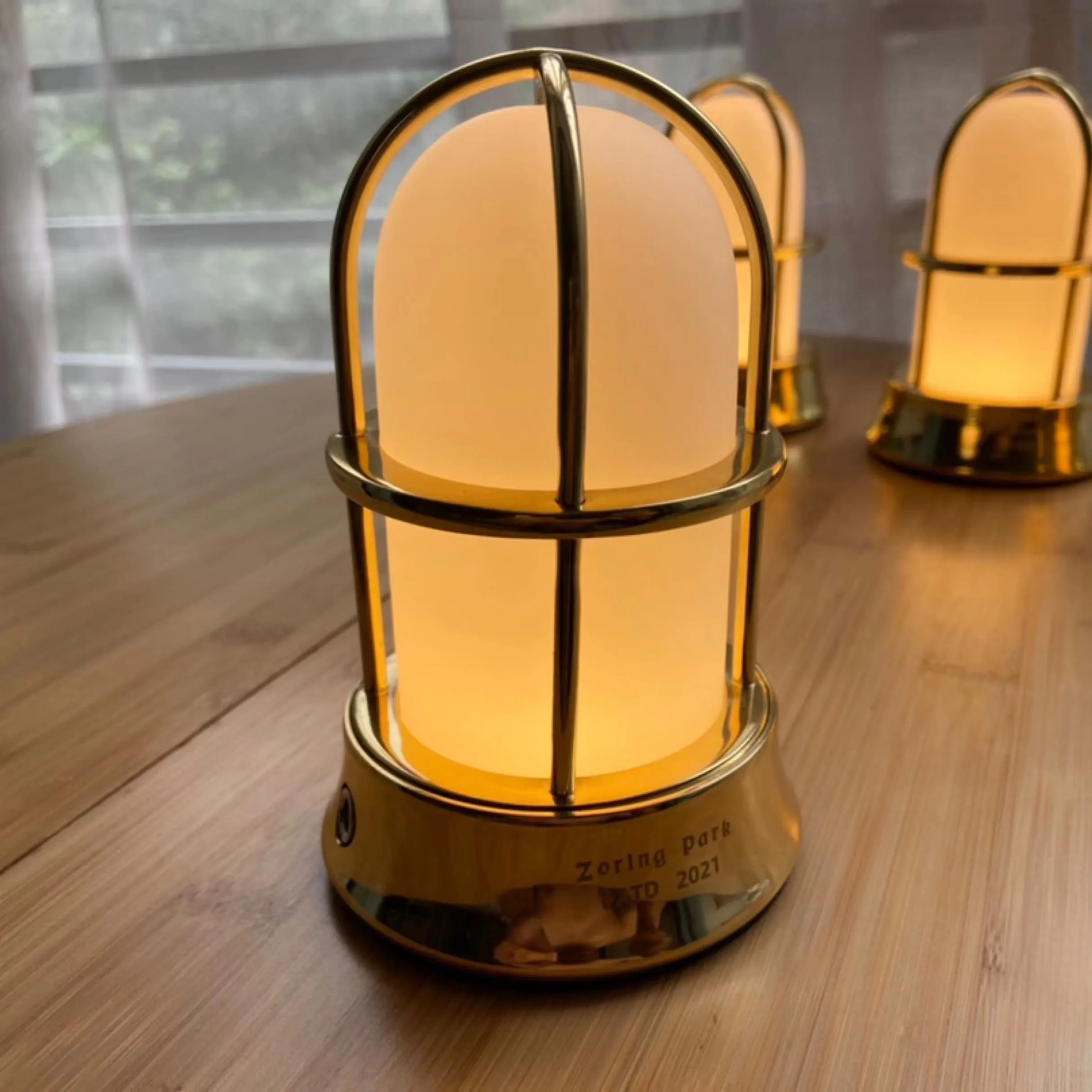 Portable Cordless Lamp - LED Brass Lantern