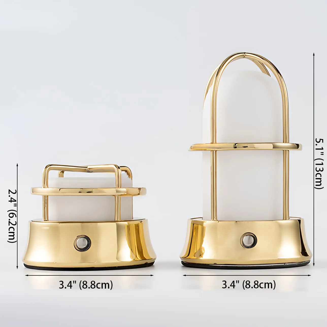 Portable Cordless Lamp - LED Brass Lantern