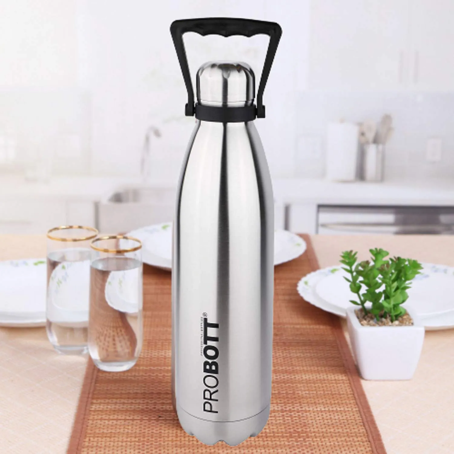 PROBOTT Stainless Steel Tradition hot & Cold Vacuum Bottle 1800ml -Silver (PB1800-01)