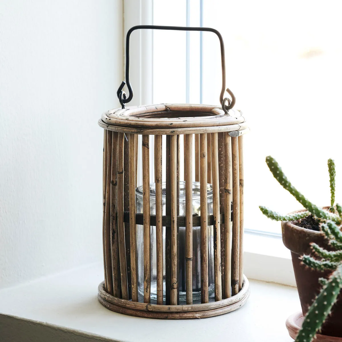 Rattan Lantern - Ova - Small