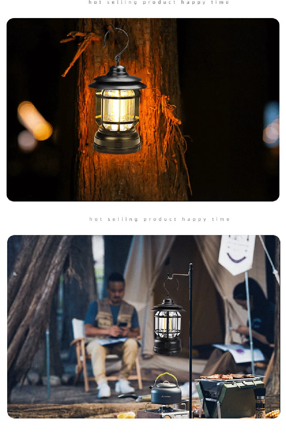 Rechargeable Waterproof Retro Camping Lamp