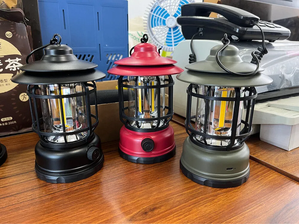 Rechargeable Waterproof Retro Camping Lamp