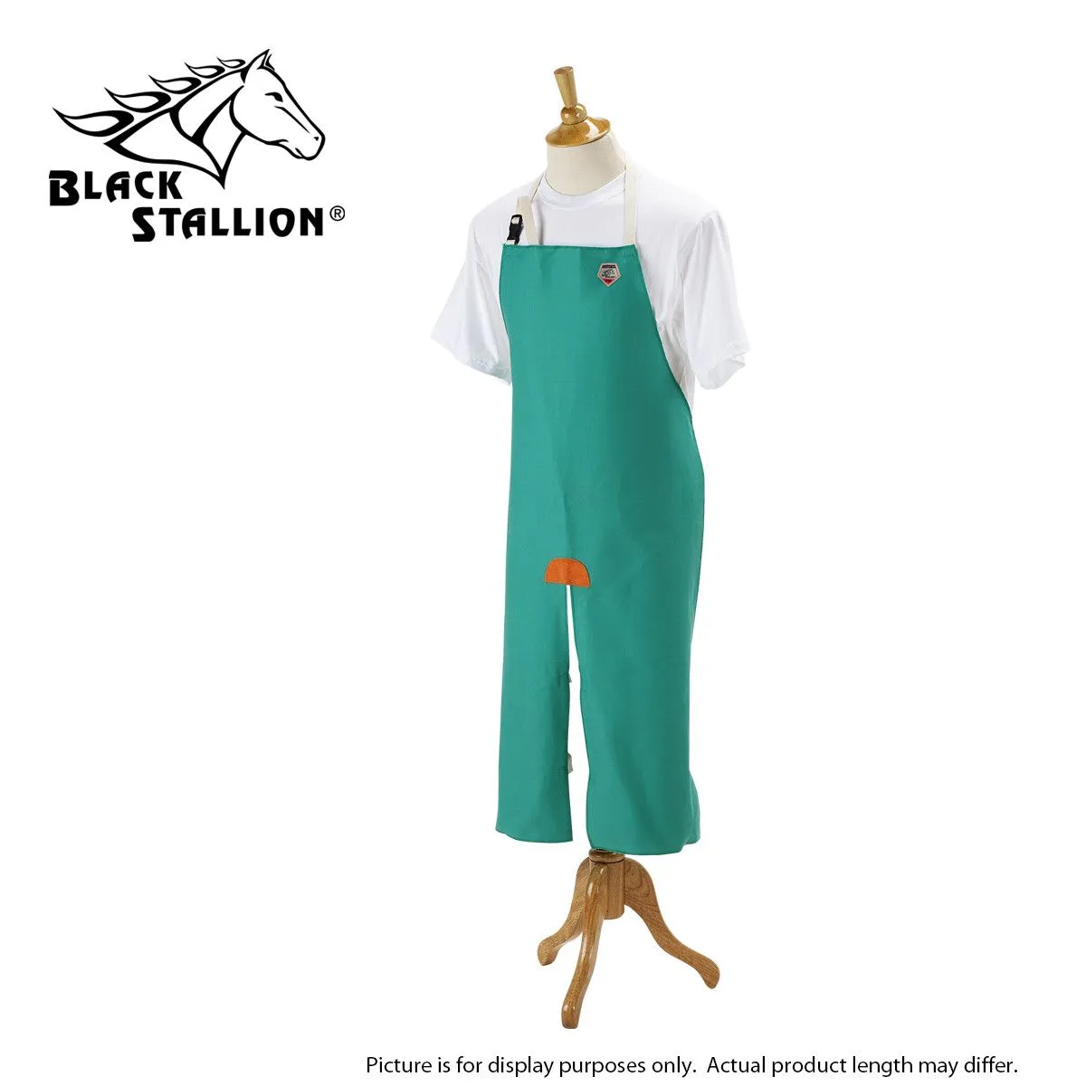 Revco F9-48SL 48", 9 oz. Green FR Cotton Split Leg Bib Apron (1 Apron)