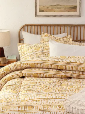 Sanchi Double Comforter (Yellow)